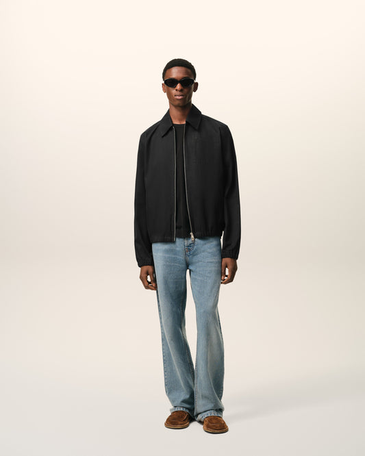 Blouson Noir Zippé Ami De Coeur en Coton