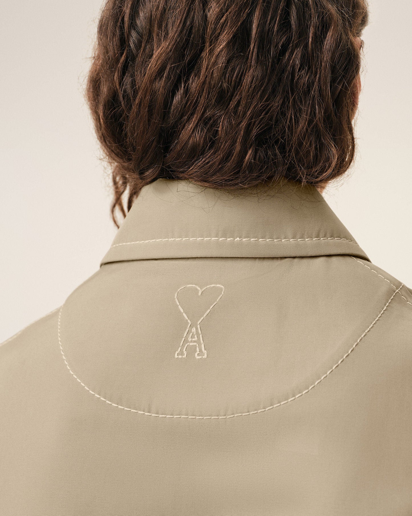 Veste Beige Zippée en Coton