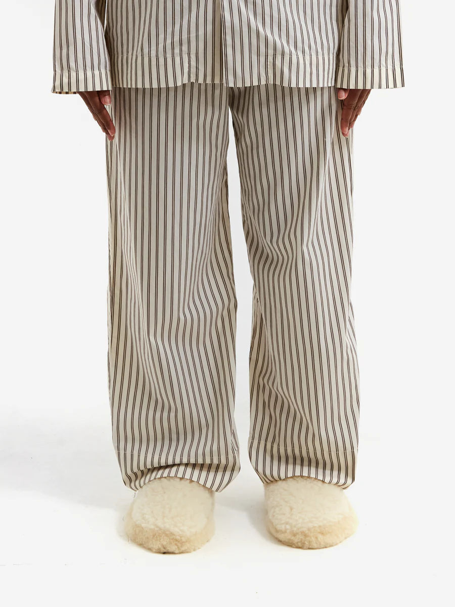 TEKLA Cotton Poplin Pyjama Pants - Hopper Stripes