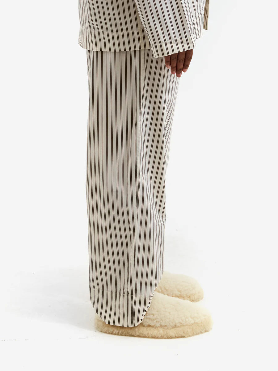 TEKLA Cotton Poplin Pyjama Pants - Hopper Stripes