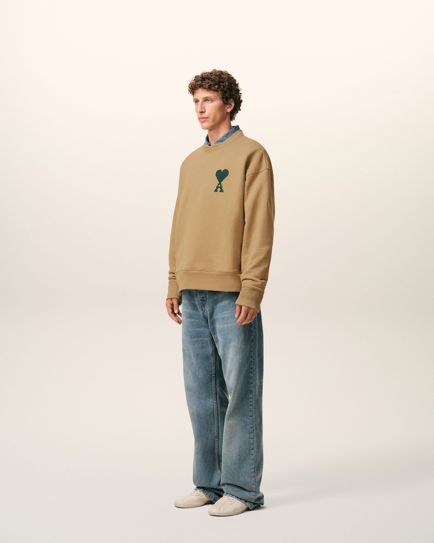 Sweatshirt Beige Ami De Coeur en Coton