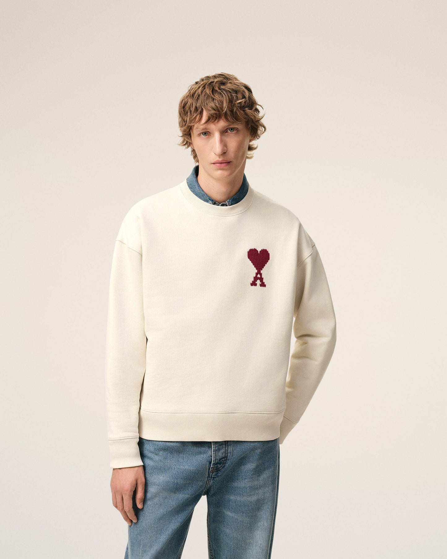 Sweatshirt Blanc Ami De Coeur en Coton